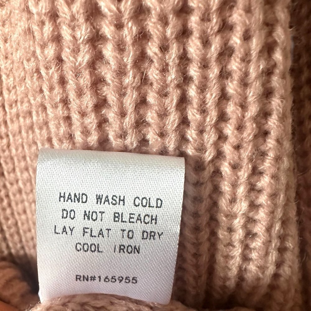 AnnieWear Pink Knit Sweater “Hello” Graphic Pullover Rainbow Letters - Picture 8 of 10